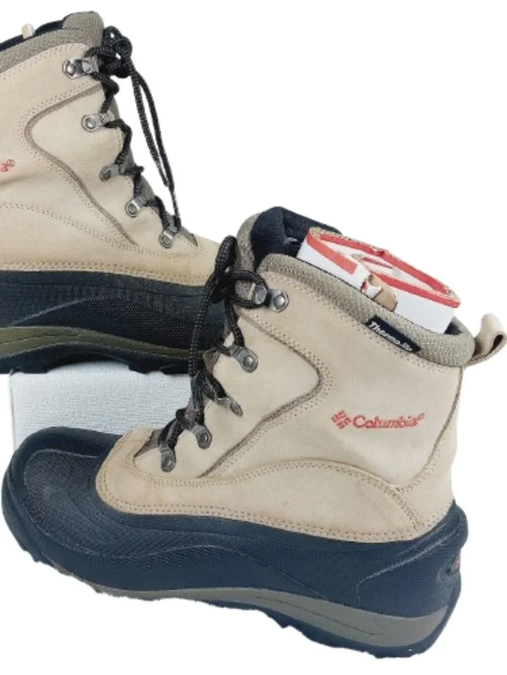 Columbia Men's Tan Black Cascadian Summit Suede Leather Snow Boots Size US 9